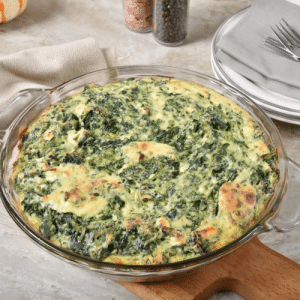 Easy Spinach and Cheese Crustless Quiche