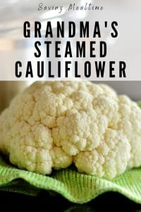 Steamed cauliflower