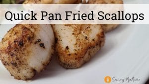 Quick pan fried scallops