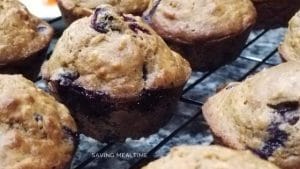 Healthy blueberry muffins
