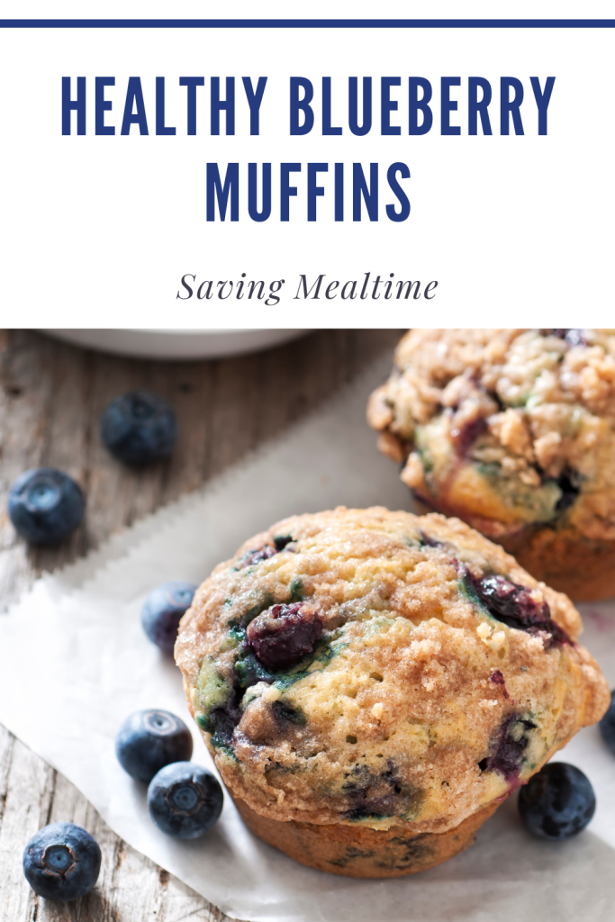 Healthy Blueberry Muffins - Saving Mealtime