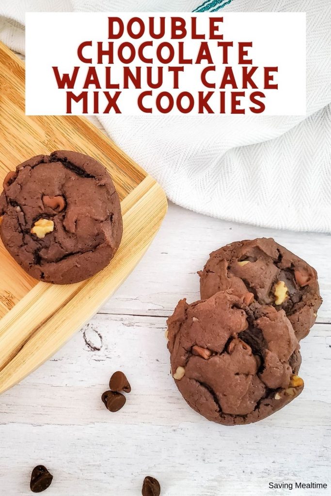 Double Chocolate Walnut Cake Mix Cookies