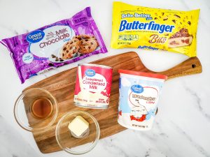 Butterfinger Fudge ingredients