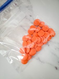 Orange candy in baggie