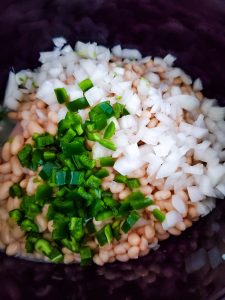 Onion and jalapeno in crockpot