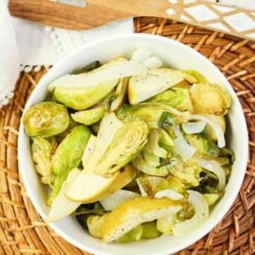Roasted Brussel Sprouts and Apples