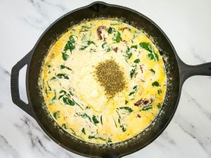 Stir in cheese and seasoning