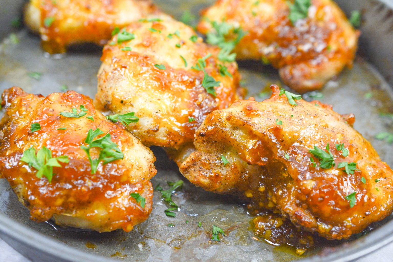 Keto Air Fryer Apricot Glazed Chicken Thighs - Saving Mealtime
