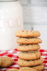 Peanut Butter Candy Cane Cookies